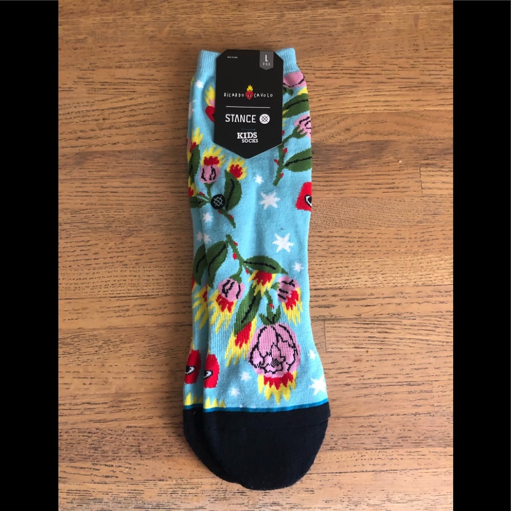 Stance Kids Ricardo Cavolo Floral Socks L 2-5.5